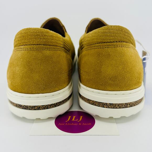 Birkenstock Mens Oswego Cork Brown Suede Leather Slip On Sneakers Size 44/ 11 US